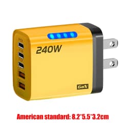 240W rychlonabíječka 5 v 1 GaN stolní nabíječka USB typu C rychlé nabíjení adaptér Quick Charge 3.0 pro iPhone Samsung Huawei - náhled 6