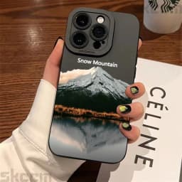 Kryt Black Mountain Peak se vzorem pro Samsung Galaxy S25 S24 S23 Ultra S22 Plus S21 FE S20 A55 A54 A15 A35 Nárazuvzdorný kryt - náhled 2
