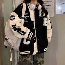 American Style Baseball Jacket Women Spring Autumn New Korean Version Embroidery Versatile Loose Stu
