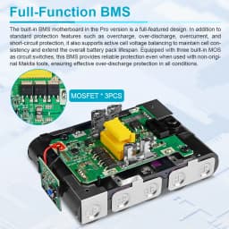 Waitley Battery Pro pro Makita 18V elektrické nářadí Dobíjecí baterie s články Samsung / Náhradní příslušenství BL1860 - náhled 3