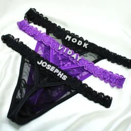 Vlastní jméno tanga písmena jméno sexy krajkové bikiny kalhotky personalizované tangá spodní prádlo spodní prádlo valentýnské dárky pro ženy - náhled 4