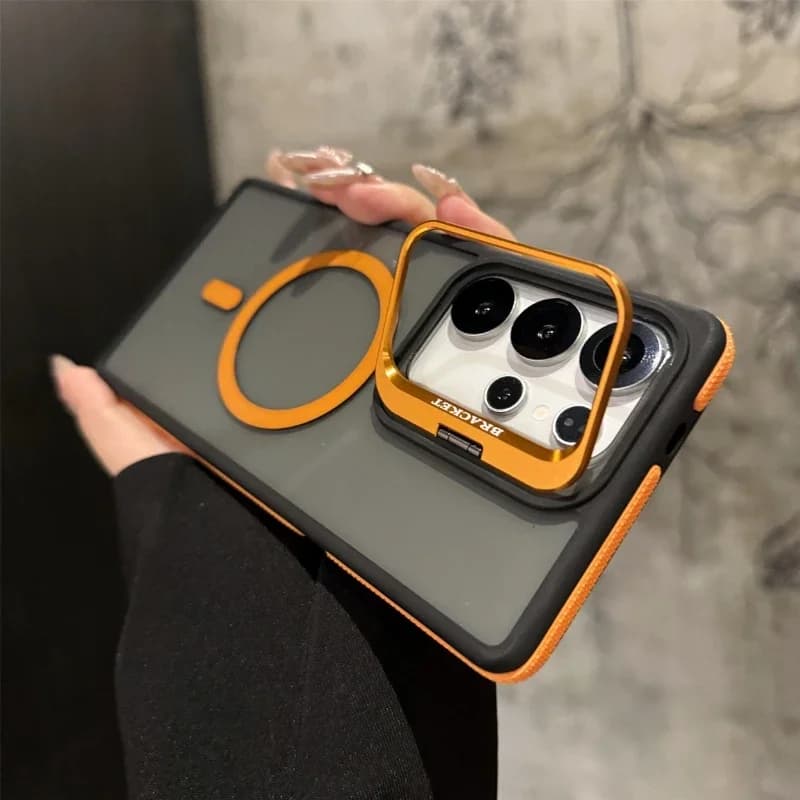 Pro Magnetický kovový ochranný stojánek MagSafe pro Galaxy Samsung S25 S24 S23 S22 Ultra Plus FE nárazuvzdorný kryt nárazník