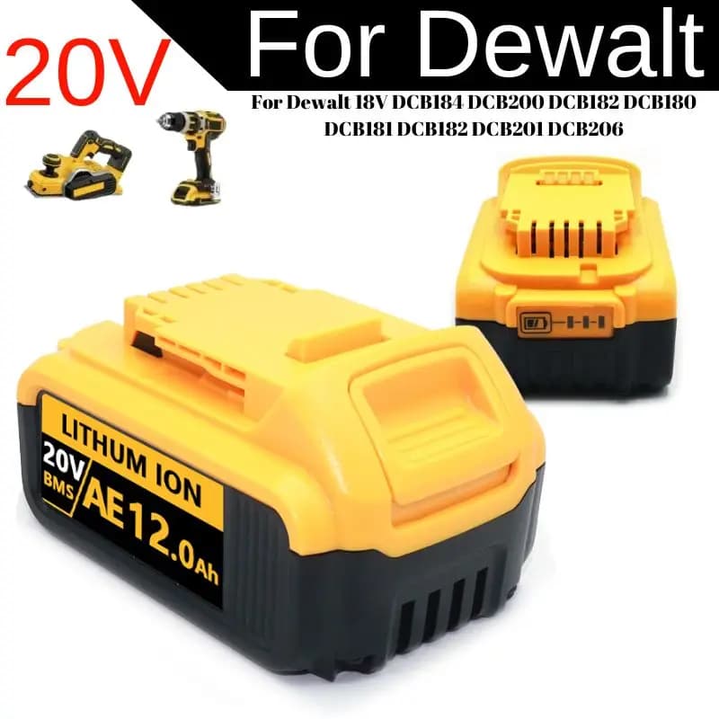 Pro Dewalt 18V 20V Max baterie pro DCB184 DCB182 DCB180 DCB181 DCB200 nářadí baterie 6,0 Ah 8,0 Ah 12,0 Ah dobíjecí