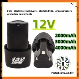 4000mAh 12V universal rechargeable lithium-ion battery for electric screwdrivers,drills,mini angle g
