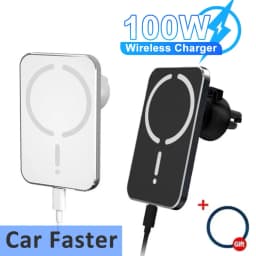 100W Car Magnetic Wireless Charger Air Vent Phone Holder Stand For Magsafe iPhone 16 15 14 13 12 Pro