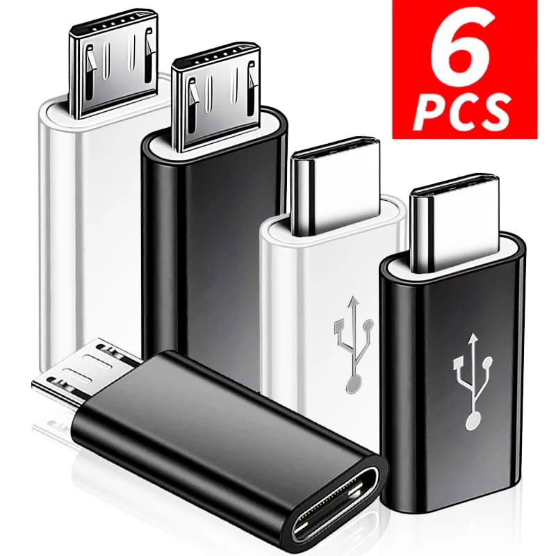 Adaptéry pro telefony s Androidem, micro USB a OTG, převodník, USB C samec na micro samice, pro Samsung, iPhone, Xiaomi, Huawei