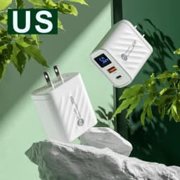 PD Type-C USB Quick Charge 3.0 nástěnná nabíječka pro telefon 20W rychlé nabíjení digitální nabíječka displeje pro iPhone Samsung Xiaomi - náhled 4
