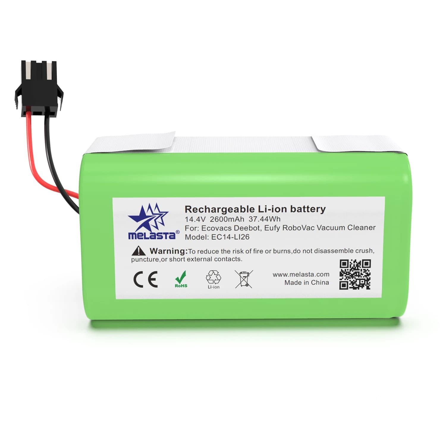 Baterie Melasta 14,4 V 2600 mAh Li-ion pro Conga Excellence 950 990 1090 1790 1990 Deebot N79S N79 DN622 Eufy Robovac 11S 12 X500