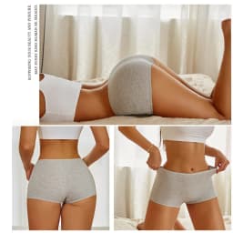 Dámské kalhotky, bavlněné bezešvé sportovní boxerky, spodní prádlo, dámské jednobarevné kalhotky, útulné spodní prádlo, intimní kalhotky XS-XL - náhled 2