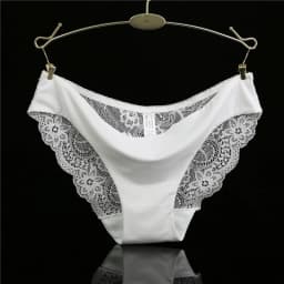Woman Lace Panties Sexy Transparent Panty Low-Rise Cotton crotch Briefs Plus Size Ladies Underwear I