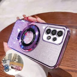 A 52 53 23 13 33 52 73 Glitter Plating Holder Silicone Case For Samsung Galaxy A52 A53 A13 A23 A33 A