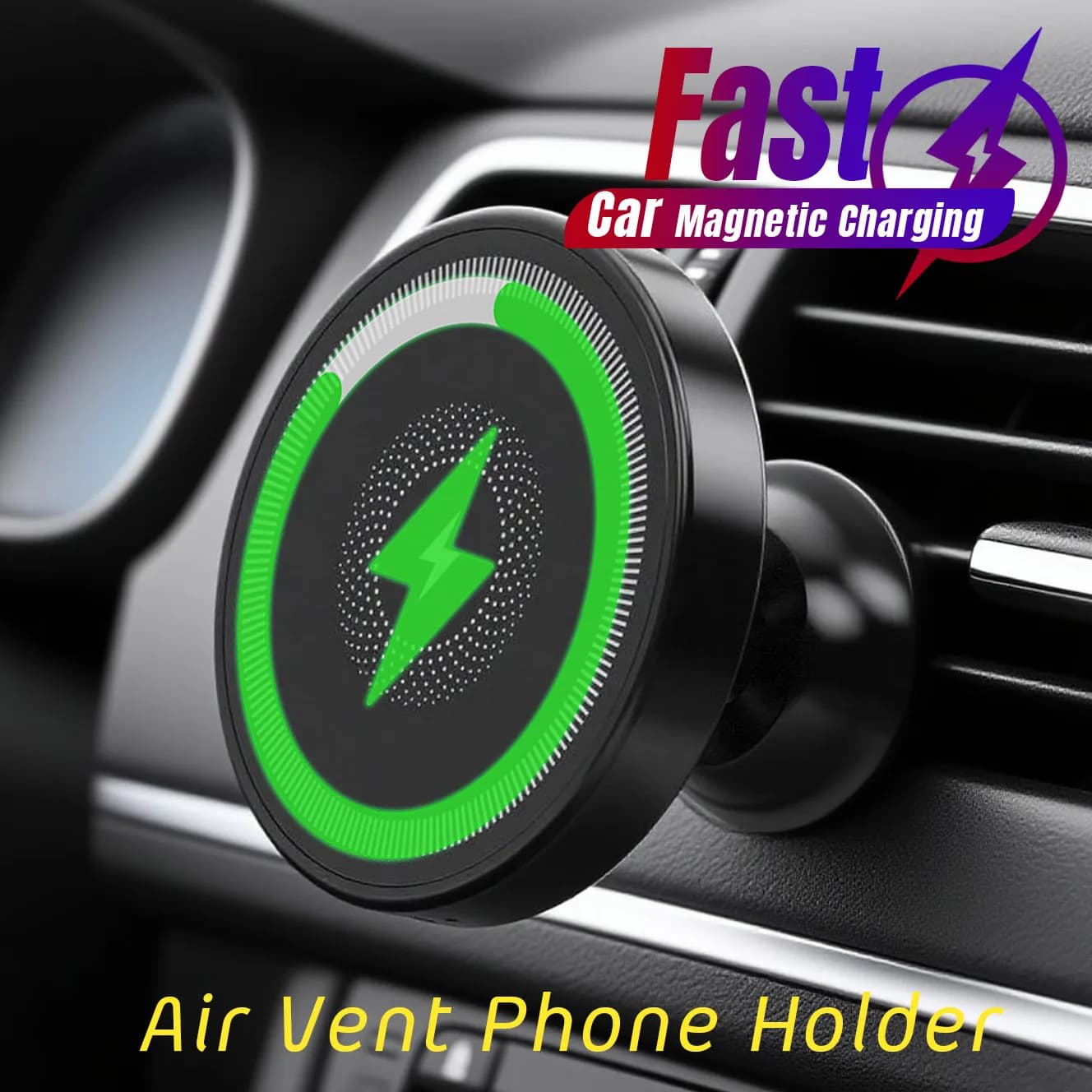 360° rotační magnetická bezdrátová nabíječka s větracím otvorem, držák telefonu pro Magsafe iPhone 16 15 14 13 12 Pro Max rychlé nabíjení