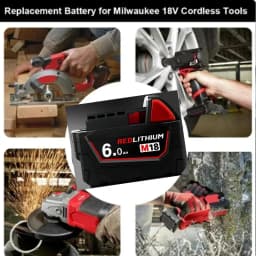 100% nová 18V 8,0Ah baterie pro Milwaukee M18 Li-ion náhradní baterie pro Milwaukee 18V M18 48-11-2830 0730-20 baterie do nářadí - náhled 6
