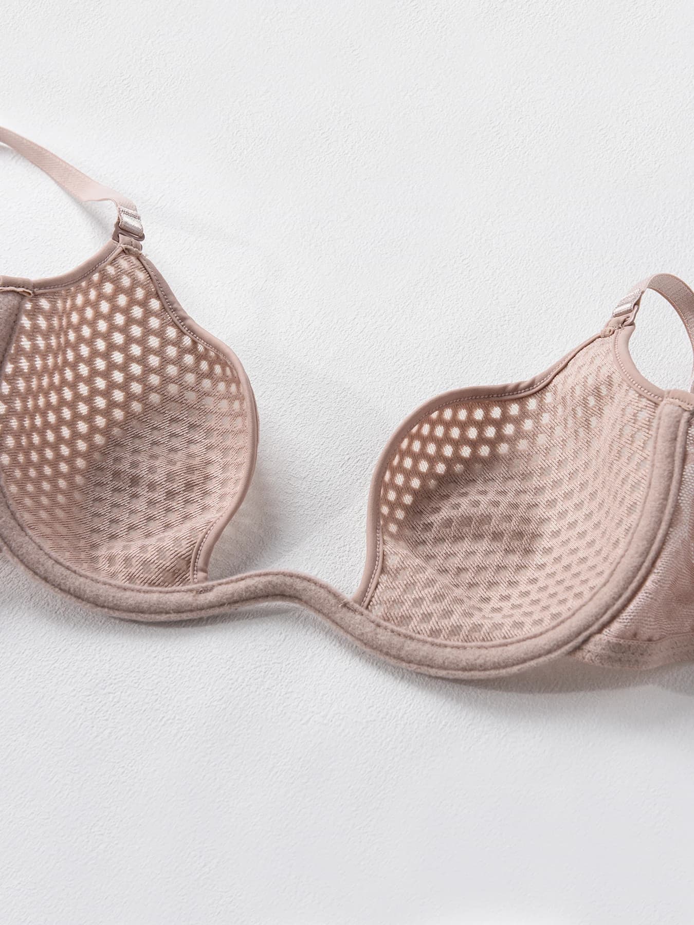 Sexy podprsenka ve tvaru U, tenká síťovina, prodyšné spodní prádlo s kosticemi, pohodlné a stylové spodní prádlo bralette