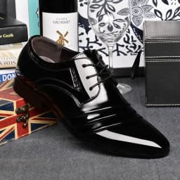 Pánské formální oxford boty šněrovací pro svatbu a kancelář - náhled 3