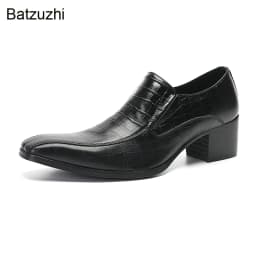 Pánské formální boty černé pravá kůže slip on Elegantní obuv EU38-47 - náhled 4