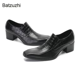 Pánské formální boty černé pravá kůže slip on Elegantní obuv EU38-47 - náhled 5