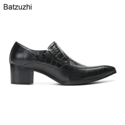 Pánské formální boty černé pravá kůže slip on Elegantní obuv EU38-47 - náhled 6