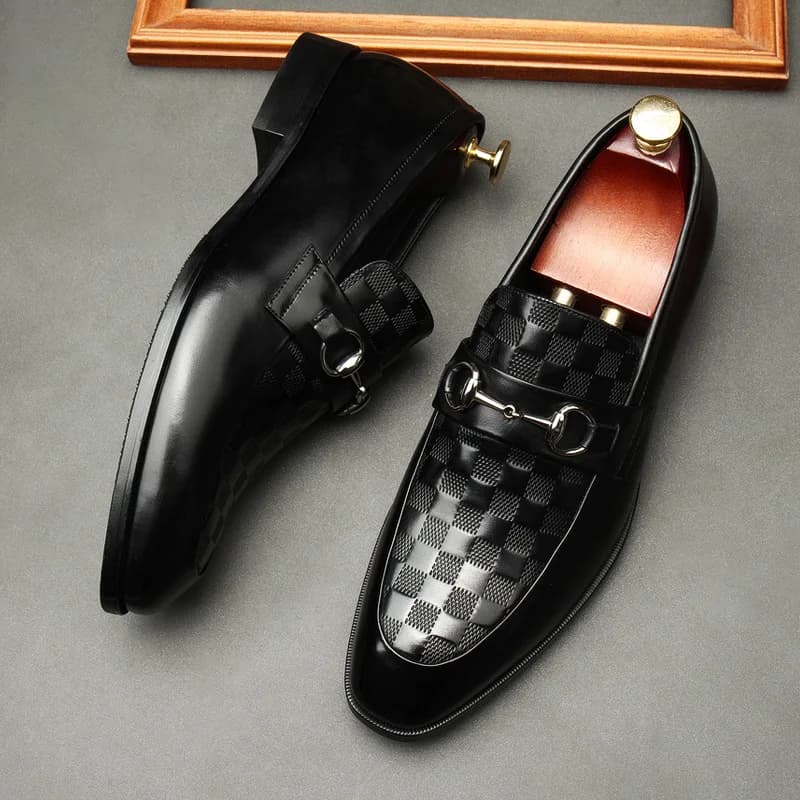 Pánské kožené loafers do kanceláře elegantní a pohodlné