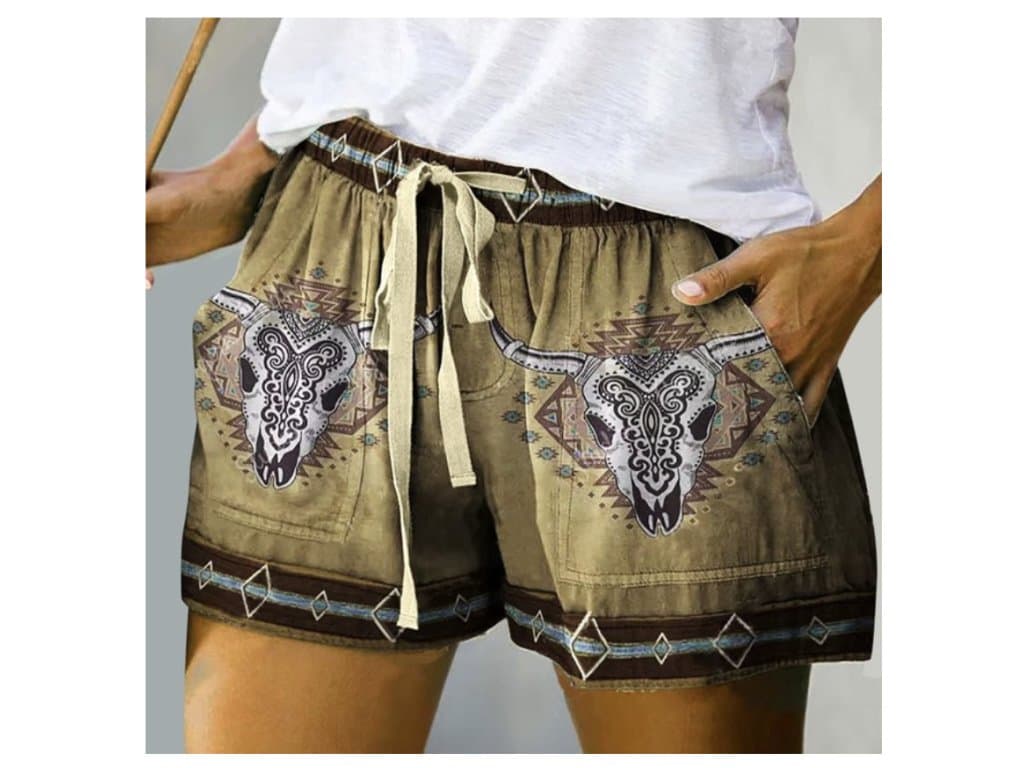 Dámské volné šortky Plážové hnědé