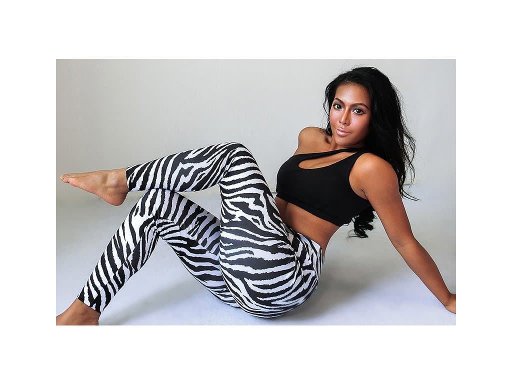 Sportovní legíny Dámské zebra