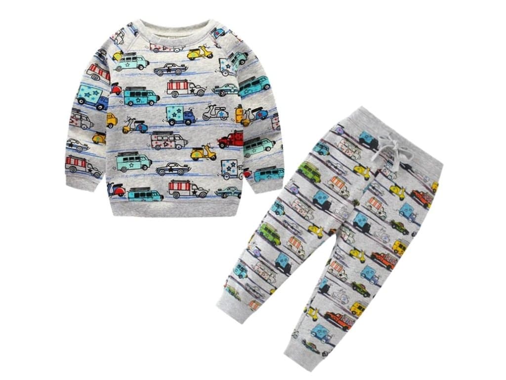 Dětský set mikina a tepláky autíčka
