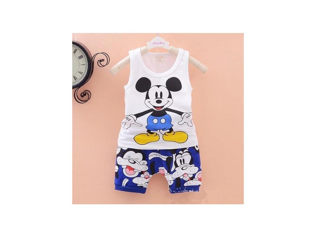 Dětský set Tílko a kraťasy - Mickey mouse modrý