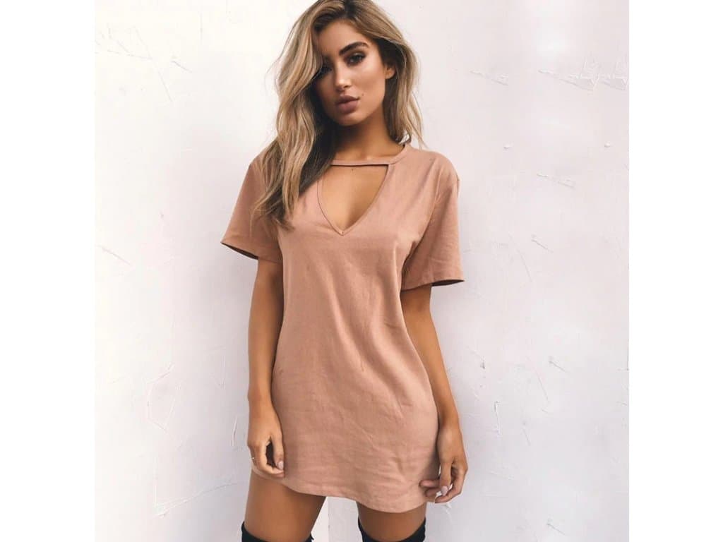 Dámské elegantní šaty "V-neck"