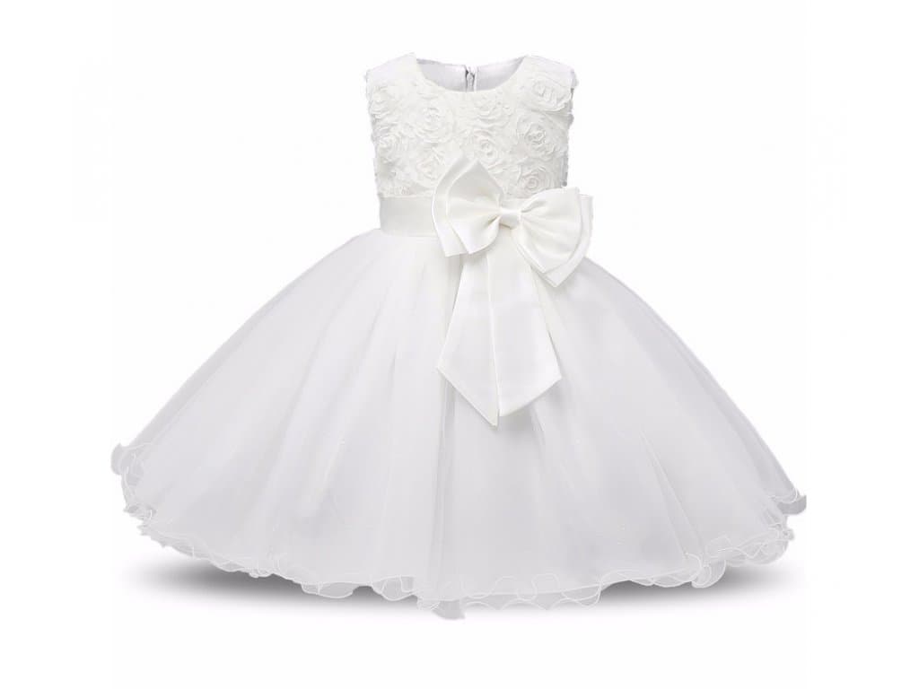 Elegantní dívčí šaty "princess" bílé