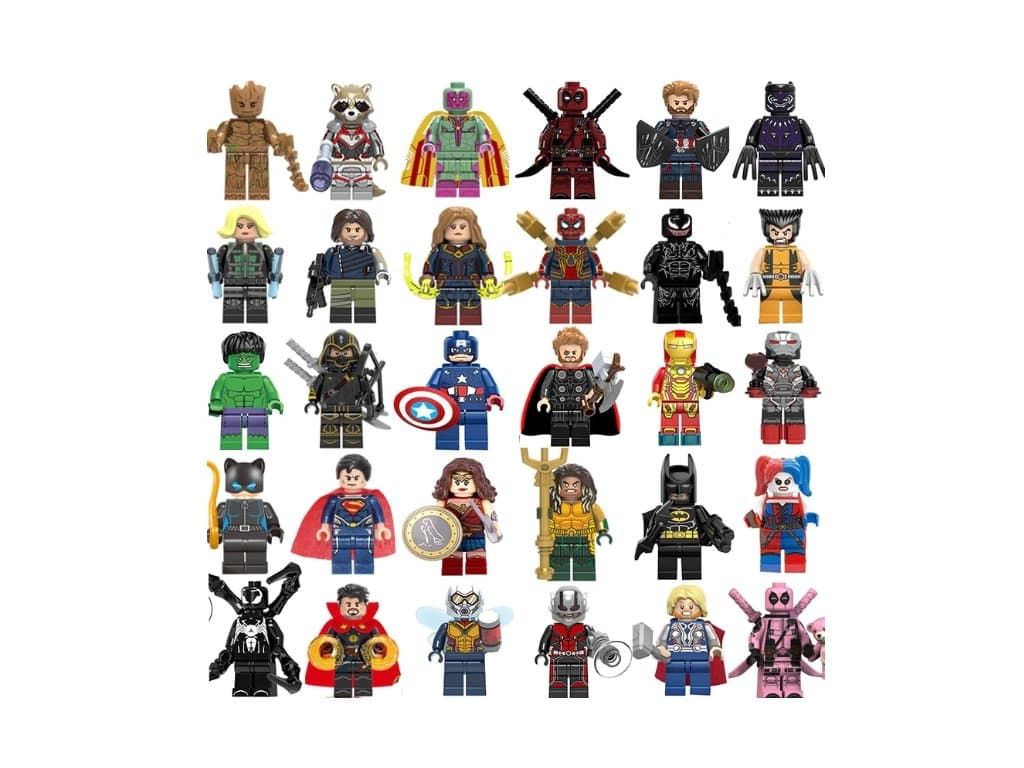 Stavebnice panáčci Avengers Superhrdinové 30 kusů
