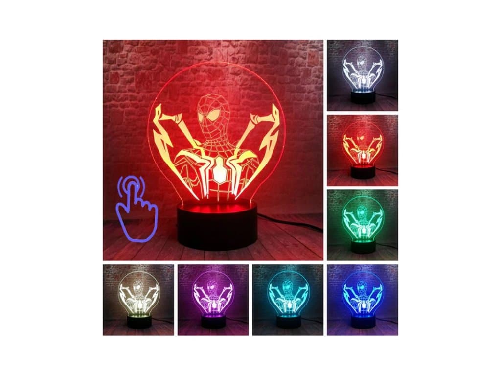Noční LED Světlo Spiderman oblek