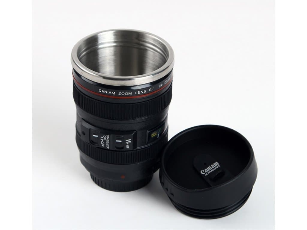 Hrnek na kávu čaj Kamera z nerezové oceli