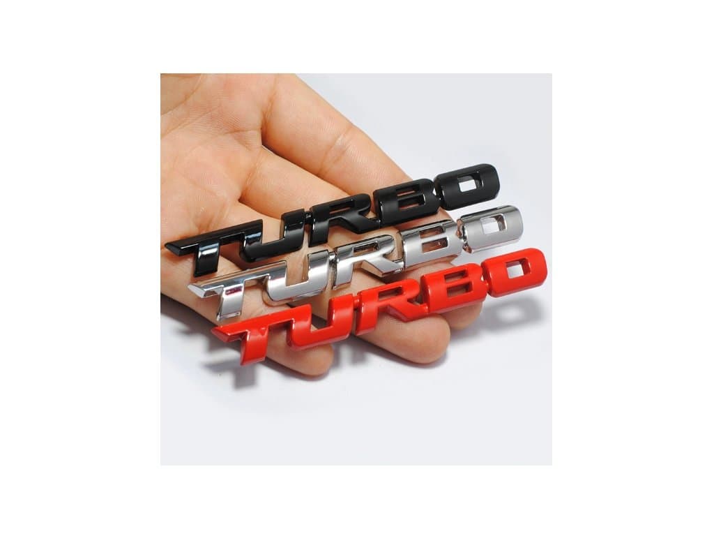 3D Kovová Nálepka Turbo na Auto