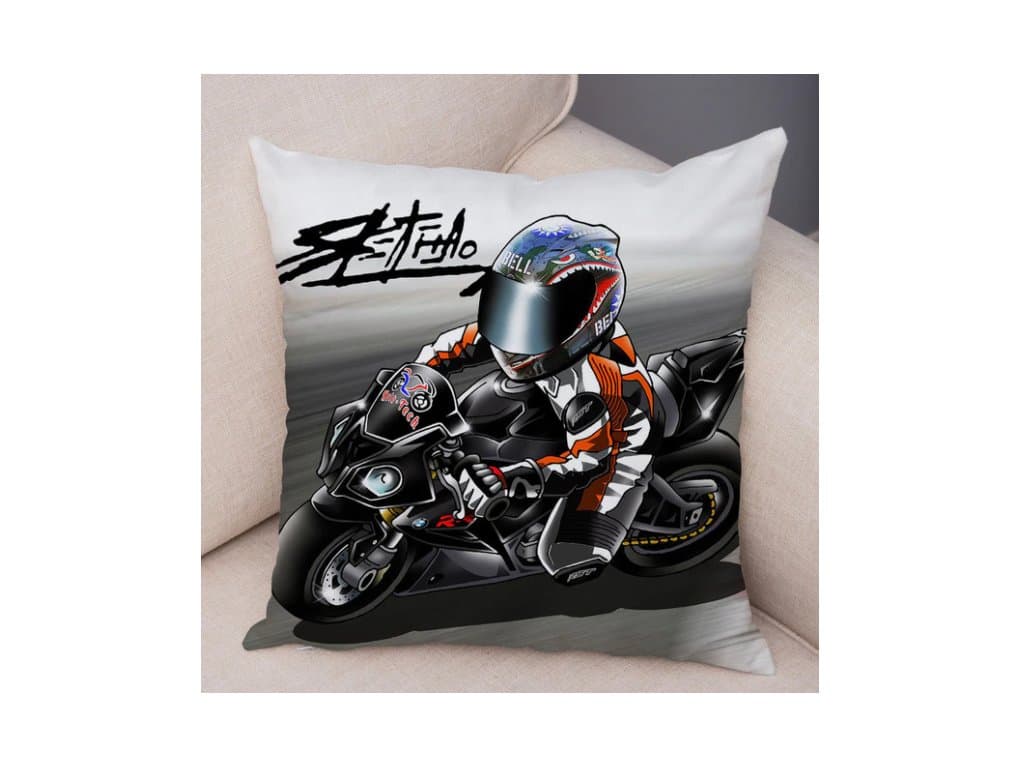 Dekorační povlak na polštář na motorku 45x45 typ 4