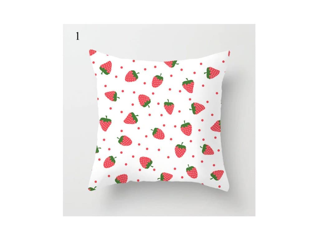 Povlak na polštář Severský styl 45x45 jahody