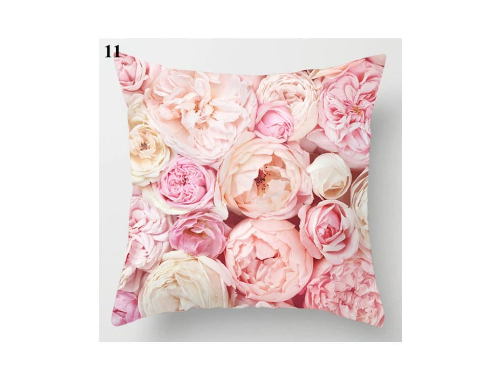 Růžový Povlak na polštář Severský styl 45x45 typ 11