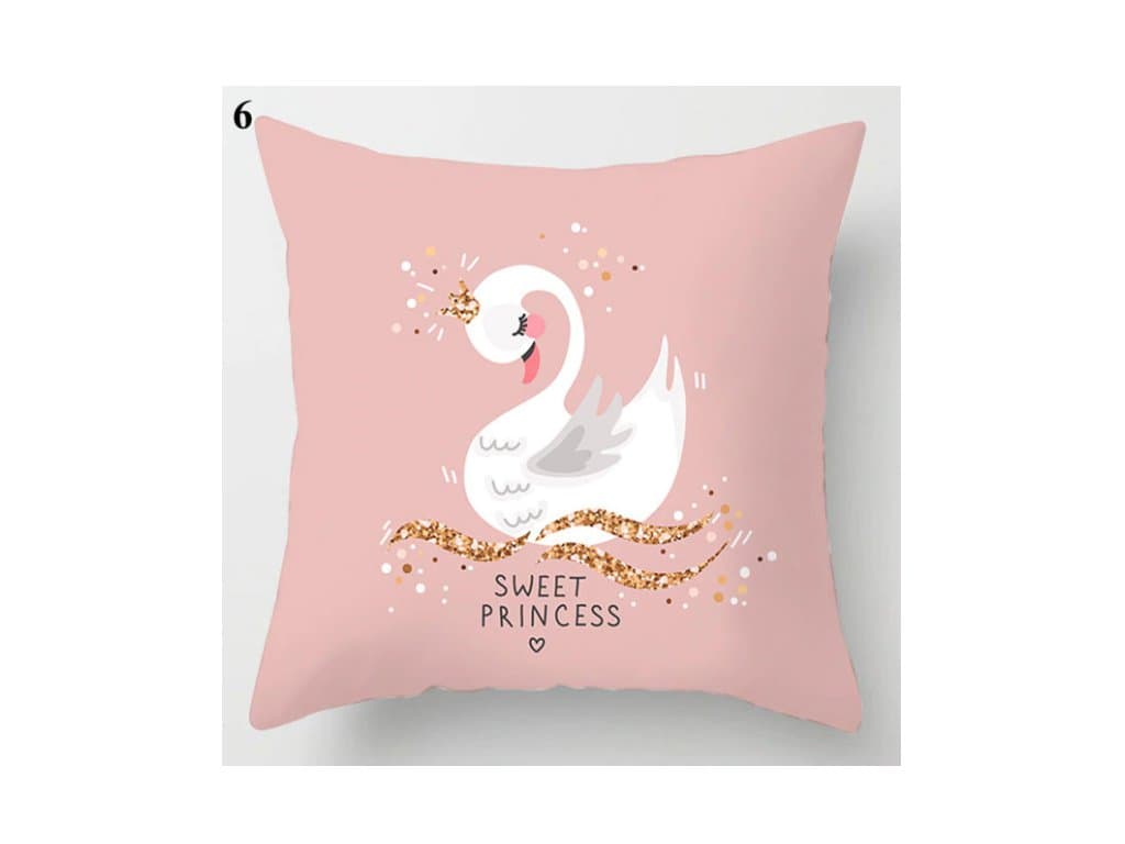 Růžový Povlak na polštář Severský styl 45x45 typ 6