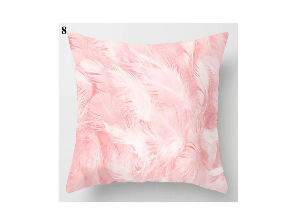 Růžový Povlak na polštář Severský styl 45x45 typ 8