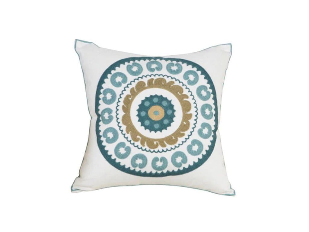 Vyšívaný Povlak na polštář květinový vzor 45x45 typ 13