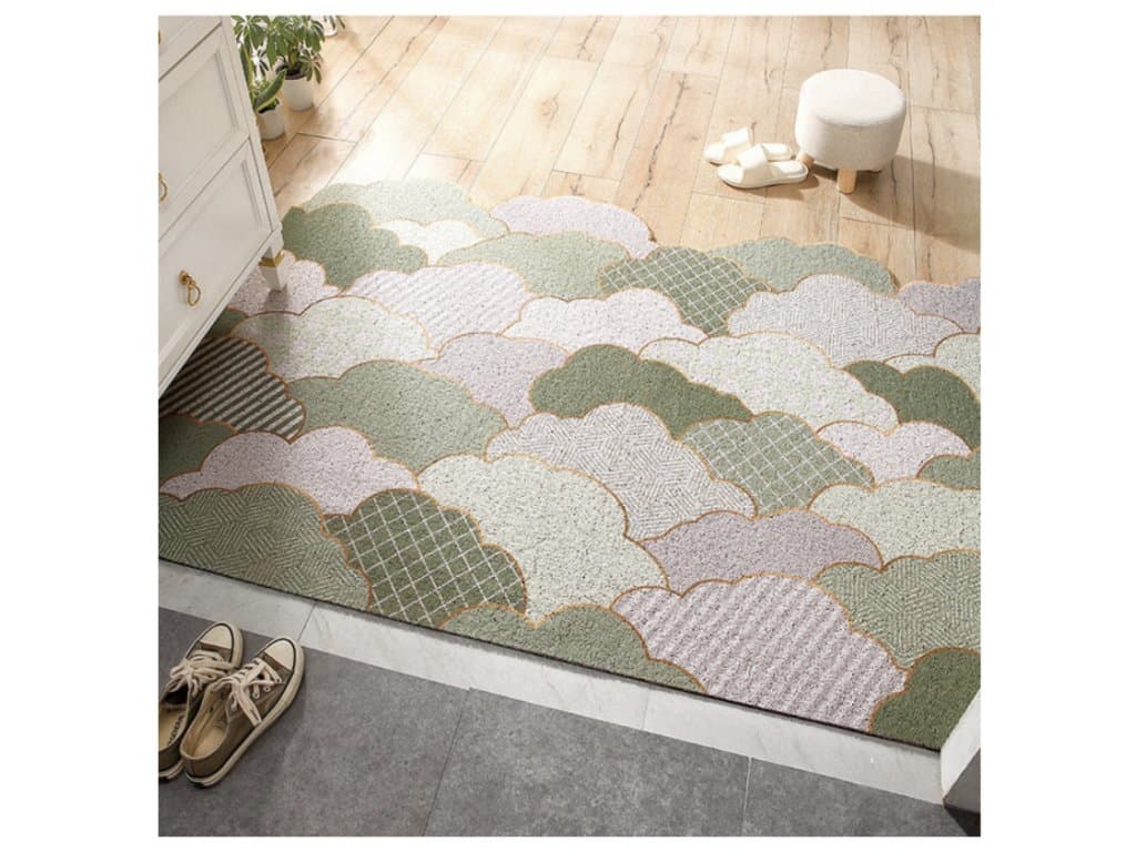 Domácí Koberec rohožka oblouky zelené