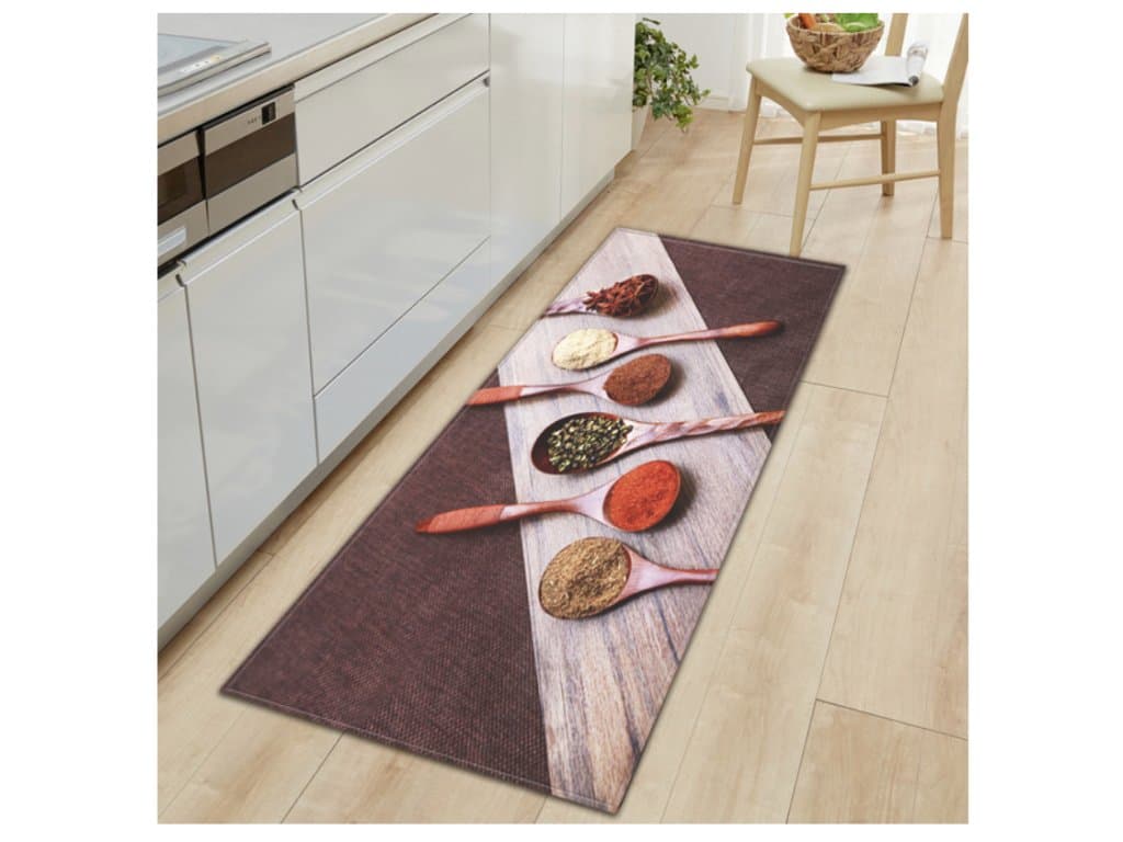 Moderní kuchyňská Rohožka podložka koření červená
