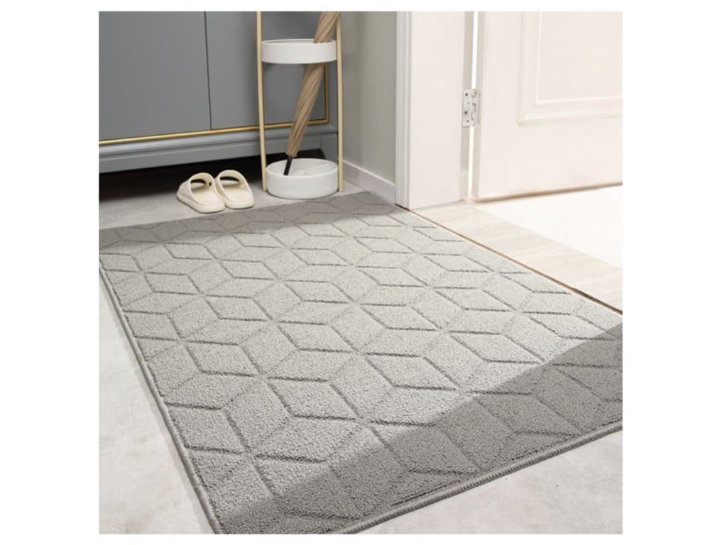 Vstupní dveře Podlahová rohož Rohožka šedá geometrie