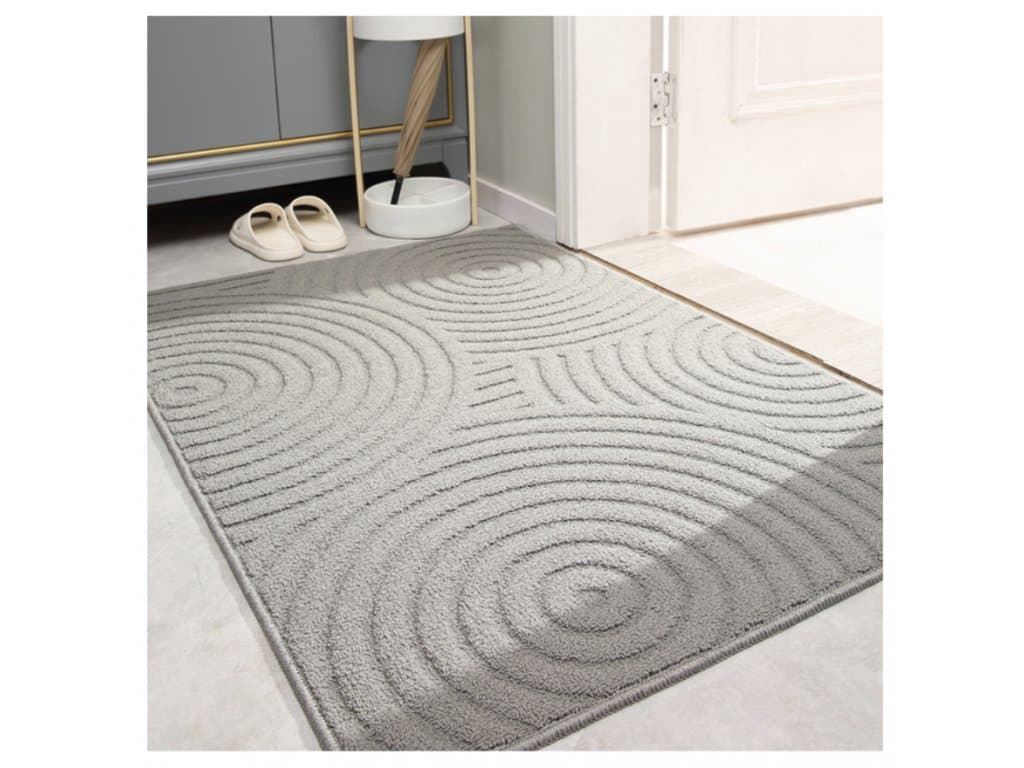 Vstupní dveře Podlahová rohož Rohožka šedá kruhy