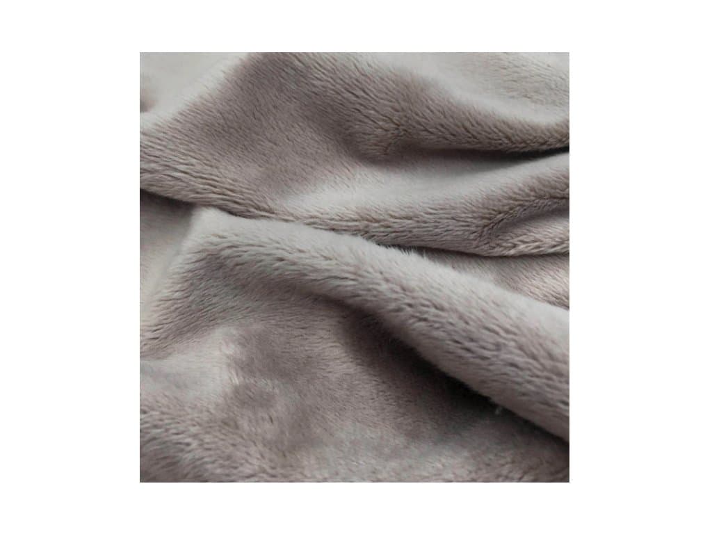 Plyšová látka 45x50cm světle šedá