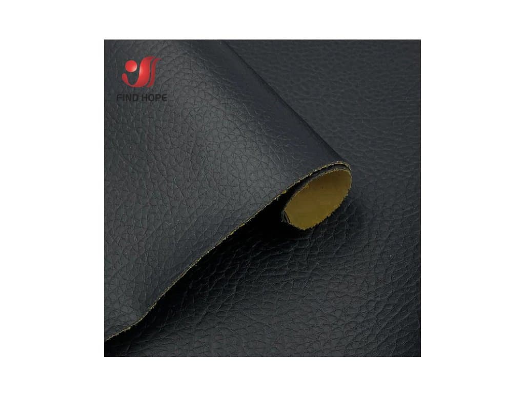 Samolepicí Faux PU kožená textilie černá