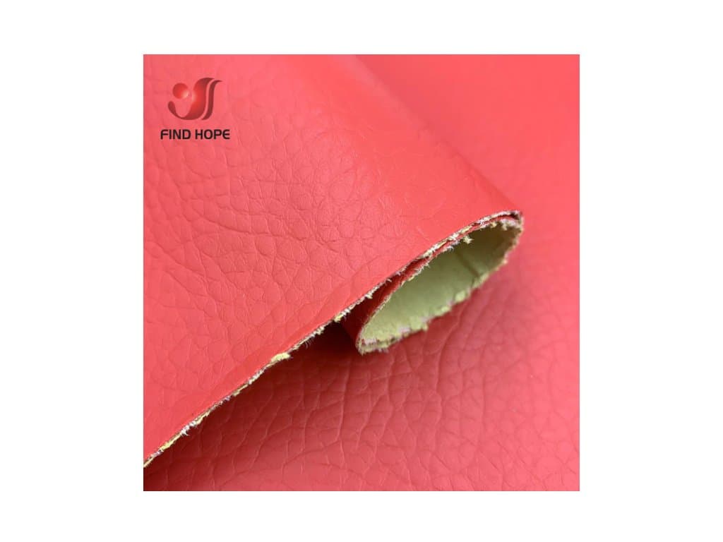 Samolepicí Faux PU kožená textilie červená