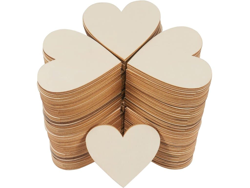 Dřevěné srdce Prázdné dřevěné srdíčka