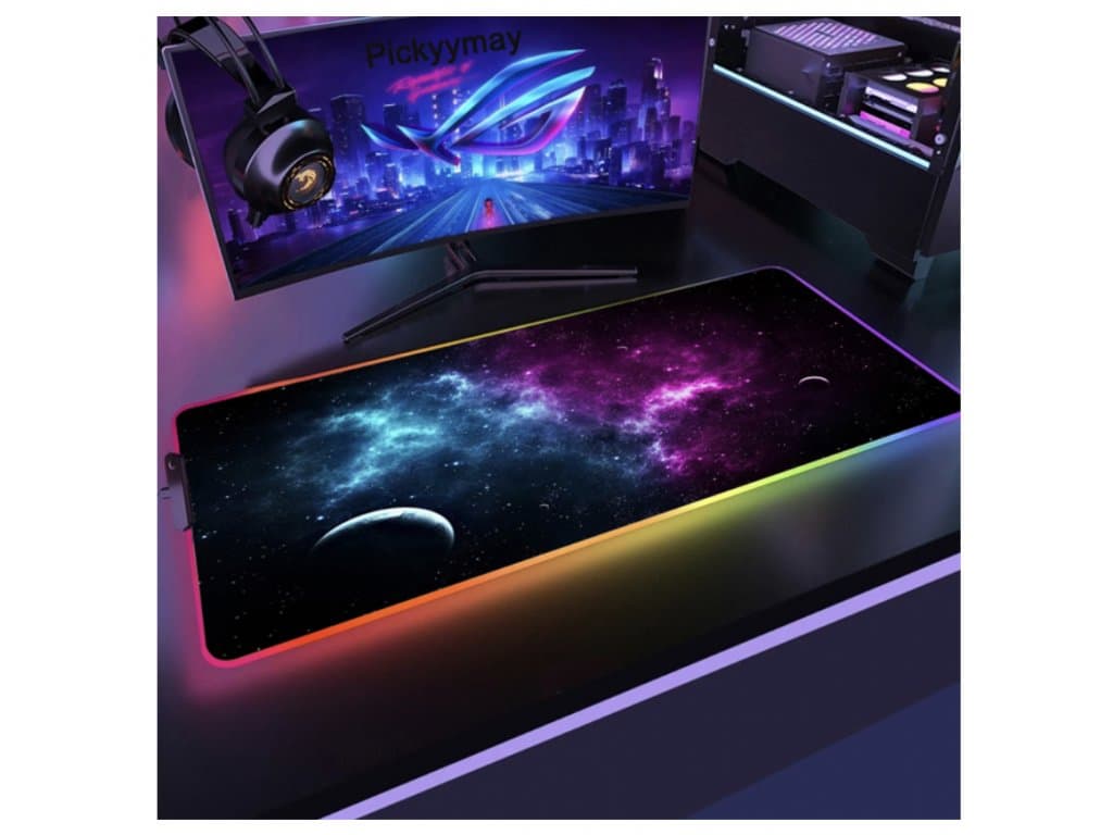 Podložka na počítač Vesmír modrá červená