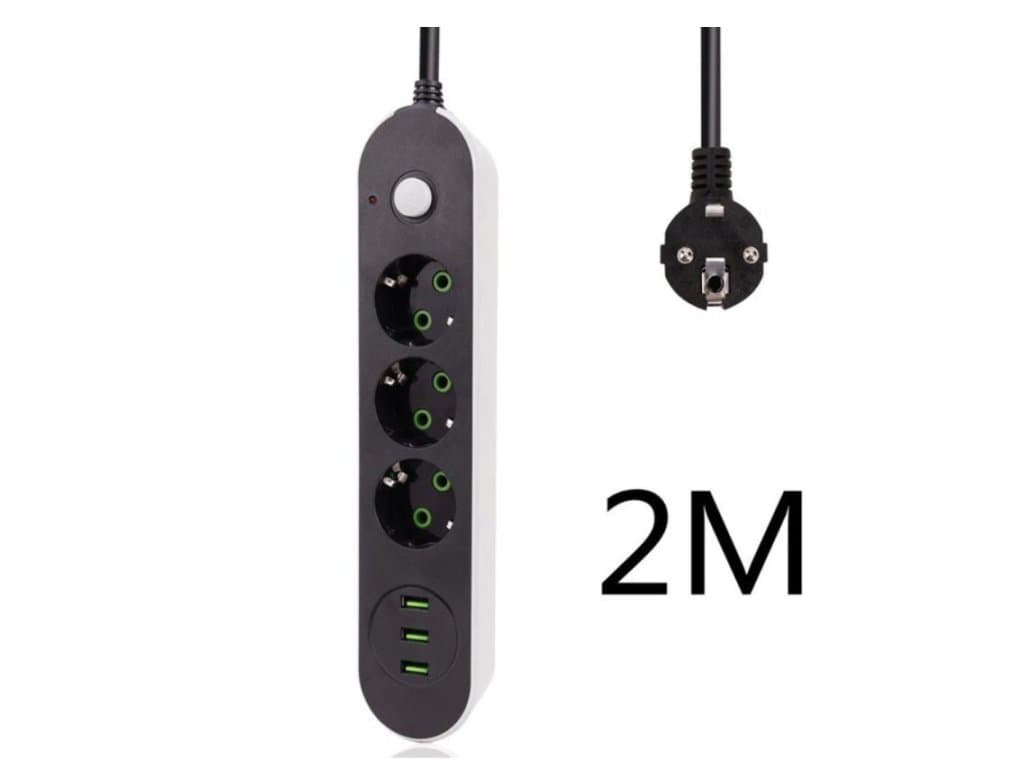 Elektrická prodlužovací zásuvka 2M kabel