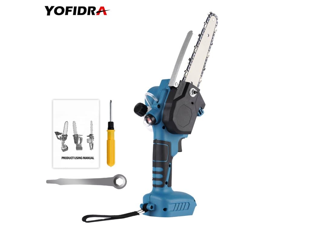 Bezuhlíková ruční elektrická pila modrá